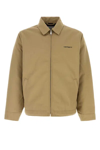 Carhartt Wip Beige Canvas Module Script Jacket