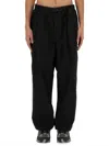 Carhartt Elastic Waistband Trousers With Pockets And Loops In Black