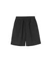 Carhartt Wip Embroidered Cotton Toland Short In Black