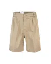 Carhartt Bermuda Marv Leather In Toni Neutri