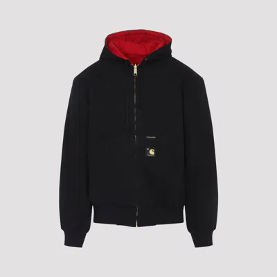 CARHARTT CARHARTT WIP BLACK AND RED OG CANVAS ACTIVE JACKET