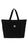 Carhartt Wip Black Canvas Alumni Tote Bag In Black