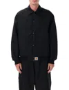 Carhartt Black Canvas Wool-blend Ray Jacket In Black