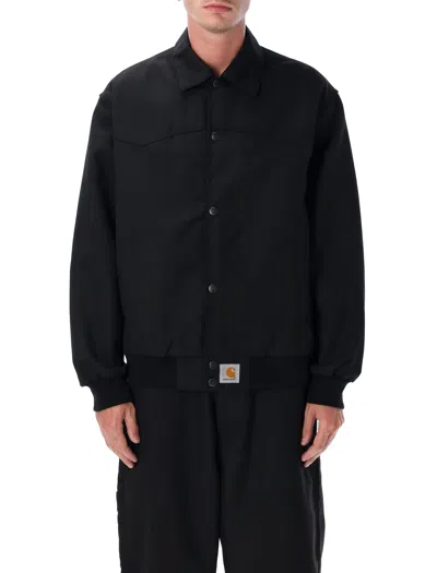 CARHARTT CARHARTT WIP BLACK CANVAS WOOL-BLEND RAY JACKET