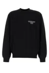 Carhartt Cotton Alumni Sweatshirt With Ribbed Cuffs And Hem In Black