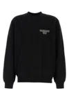Carhartt Cotton Alumni Sweatshirt With Ribbed Cuffs And Hem In Black