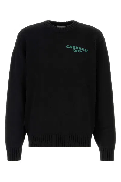 CARHARTT CARHARTT WIP BLACK COTTON BLEND HELIX SWEATER