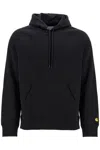 Carhartt Wip Black Cotton Blend Hooded Chase Sweat