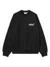 Carhartt Wip Black Cotton Blend Wiptopia Sweatshirt In Black