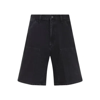 Carhartt Wip Black Cotton Double Knee Shorts