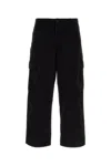 Carhartt Wip Pantalone Cole Cargo Lane Popelin In Black