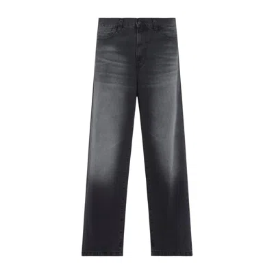 Carhartt Wip Black Cotton Landon Pants In Gray