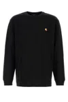 Carhartt Chase T-shirt With Crew Neck And Long Sleeves In Black