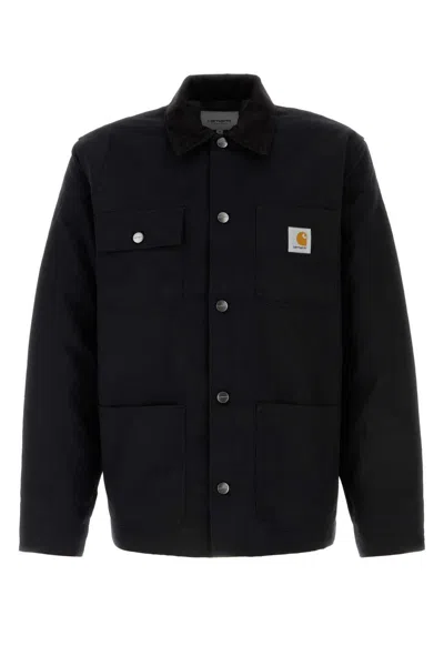 Carhartt Wip Black Cotton Michigan Coat