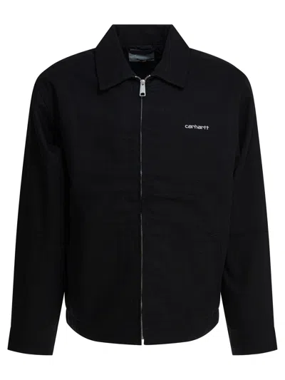 Carhartt Module Script Zip-up Jacket In Black