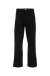 Carhartt Wip Black Cotton Single Knee Pant In Black