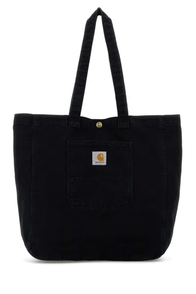 CARHARTT CARHARTT WIP BLACK DENIM BAYFIELD TOTE