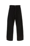 Carhartt Brandon Wide Leg Denim Trousers In Black