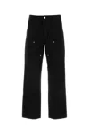 Carhartt Wip Black Denim Double Knee Pant In Black