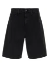 Carhartt Mens Black Landon Five-pockets Denim Shorts In Black