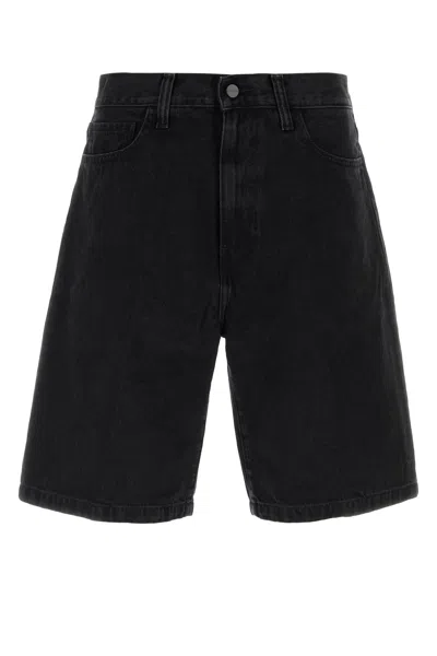 Carhartt Wip Black Denim Landon Short