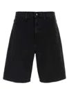 Carhartt Mens Black Landon Five-pockets Denim Shorts In Black