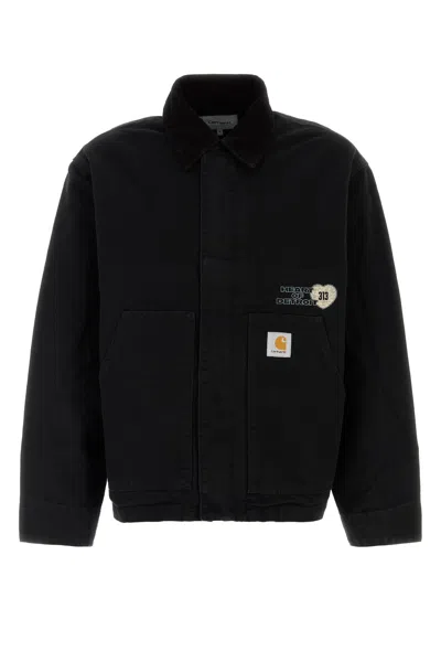 CARHARTT OG ARCAN GRAPHIC JACKET IN DENIM NERO  UOMO