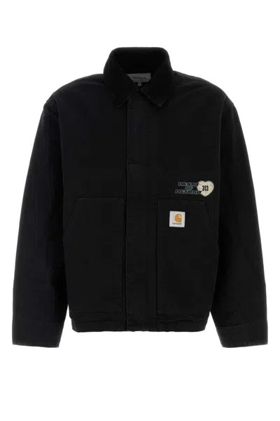 Carhartt Wip Black Denim Og Arcan Graphic Jacket