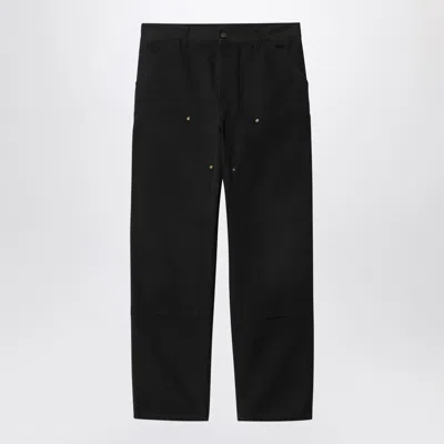 Carhartt Nash Straight-leg Panelled Cotton-canvas Trousers In Black