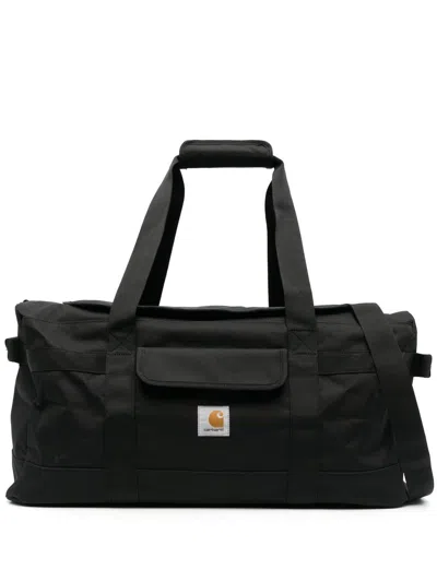 CARHARTT CARHARTT WIP BLACK FABRIC JACK DUFFLE BAG