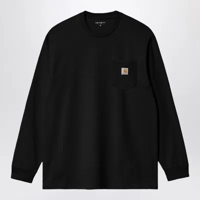 CARHARTT CARHARTT WIP  BLACK L/S POCKET T-SHIRT