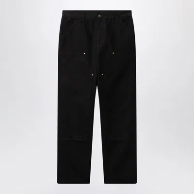 Carhartt Wip  Black Rinsed Double Knee Pant