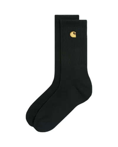 Carhartt Wip Black Stretch Cotton Blend Chase Socks