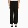 Carhartt Single Knee Straight-leg Organic Cotton-canvas Trousers In Black
