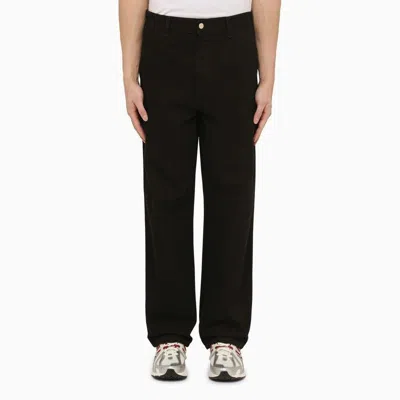 CARHARTT CARHARTT WIP  BLACK TROUSERS SINGLE KNEE