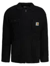 Carhartt Wip Black Wool Blend Jacket In Black