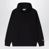 Carhartt Wip  Black/gold Hooded Chase Sweatshirt In Black