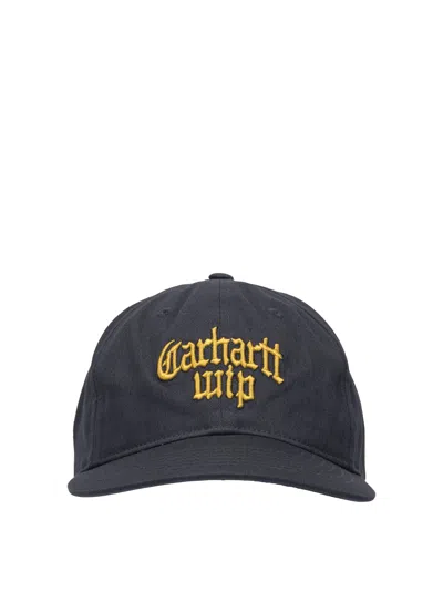 Carhartt Wip "blackletter" Baseball Cap In Blue