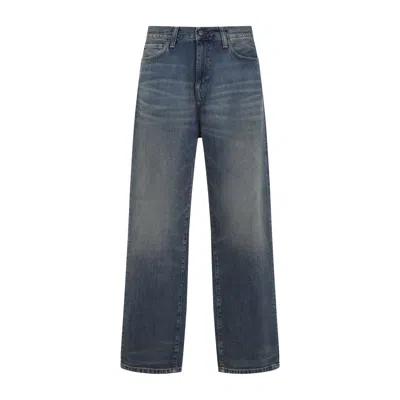 Carhartt Aaron Straight Leg Jeans Belt Loops In Blue