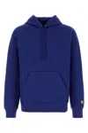 Carhartt Work In Progress Chase Fleece Hoodie In Blue