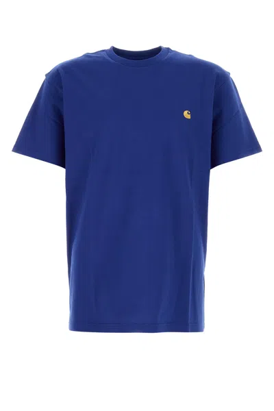 Carhartt Chase Crew Neck T-shirt In Blue