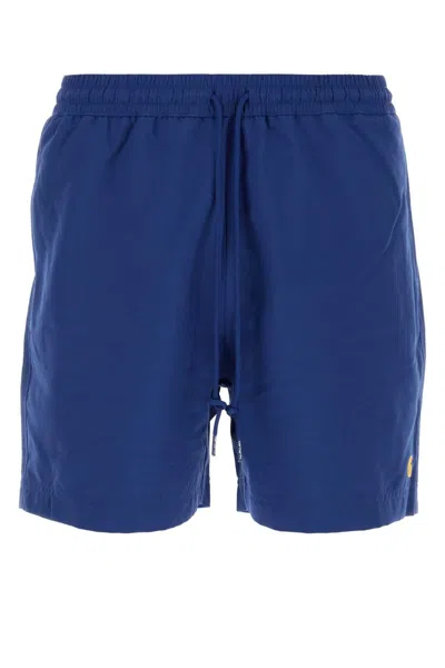 CARHARTT CARHARTT WIP BLUE POLYESTER CHASE SWIM TRUNKS