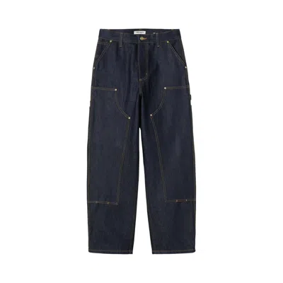 Pre-owned Carhartt Wip Brandon Double Knee Pant 'blue (rigid)' | Women's Size M