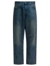 Carhartt Five-pocket Denim Trousers Featuring Belt Loops In Blue