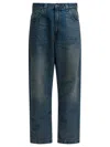 Carhartt Five-pocket Denim Trousers Featuring Belt Loops In Blue