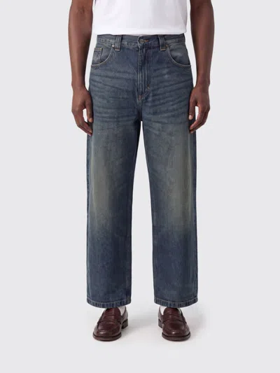 Carhartt Wip Brandon Mid-rise Wide-leg Five-pocket Jeans In Cotton Denim In Blue