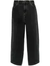 Carhartt Brandon Mid-rise Straight-leg Jeans In Black