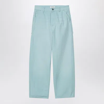 Carhartt Brandon Single Knee Canvas Trousers Relaxed In Blue