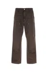 Carhartt Wip Brown Cotton Double Knee Pant In Multi