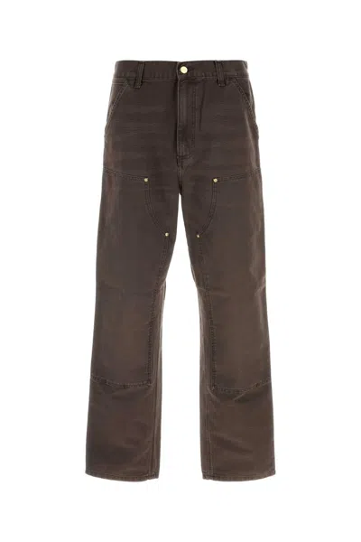 CARHARTT CARHARTT WIP BROWN COTTON DOUBLE KNEE PANT